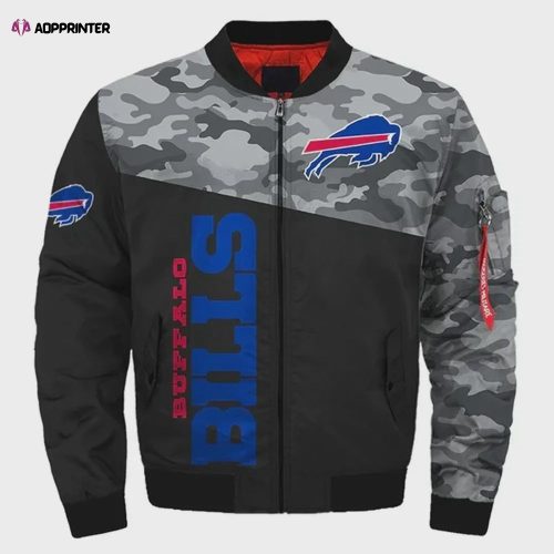 Buffalo Bills Champions Bills With Custom Name Pattern Bomber Jacket