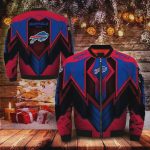 Buffalo Bills Christmas Pattern Bomber Jacket – Blue And Red