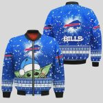 Buffalo Bills Fans Skull Pattern Bomber Jacket – Blue