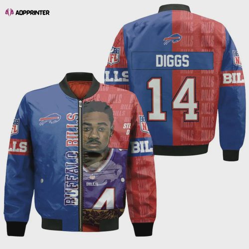 Buffalo Bills Dawson Knox Pattern Bomber Jacket – White