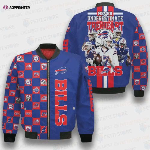 Buffalo Bills Matt Milano Pattern Bomber Jacket – White