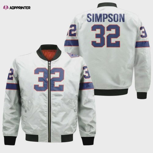 Buffalo Bills Players Running Pattern Bomber Jacket