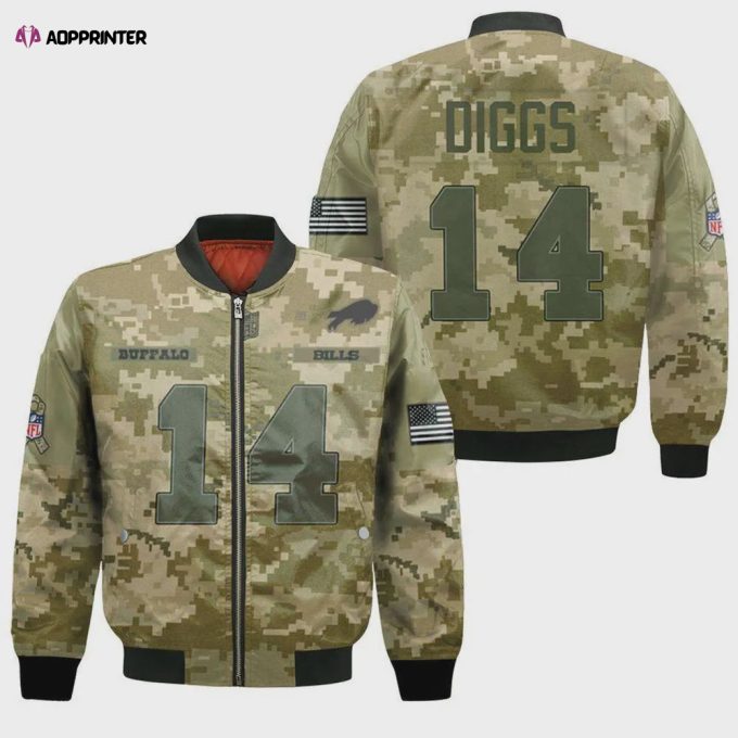 Buffalo Bills Stefon Diggs Bomber Jacket – Army