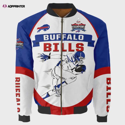 Buffalo Bills National Football League Pattern Bomber Jacket V13