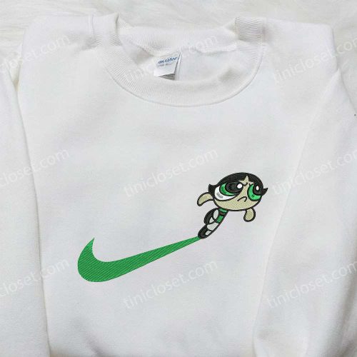 Stylish Buttercup x Nike Swoosh & Powerpuff Girls Embroidered Shirt – Nike Inspired