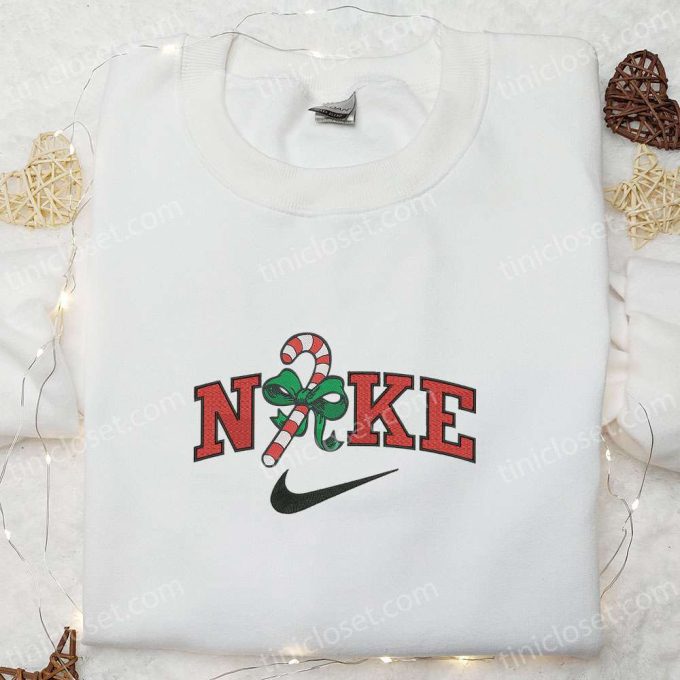 Candy Cane Gift x Nike Christmas Embroidered Sweatshirt – Best Christmas Gift Ideas