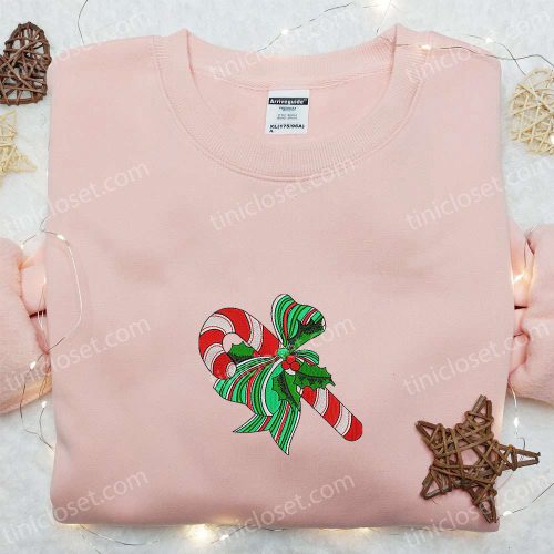 Candy Cane Mistletoe Shirt & Christmas Hoodie: Best Family Gifts