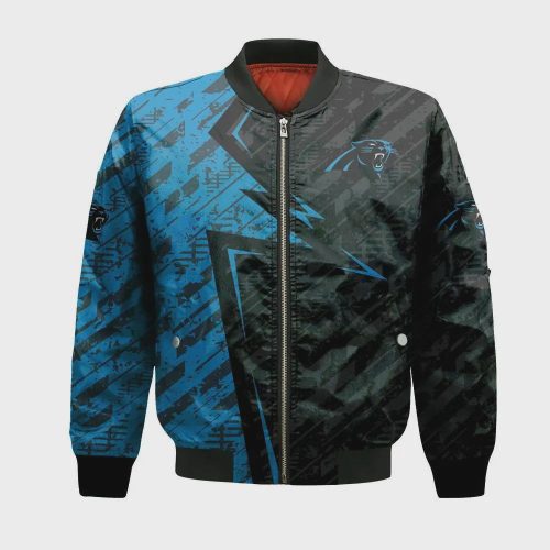 Carolina Panthers Bomber Jacket 3D Printed Abstract Pattern Sport