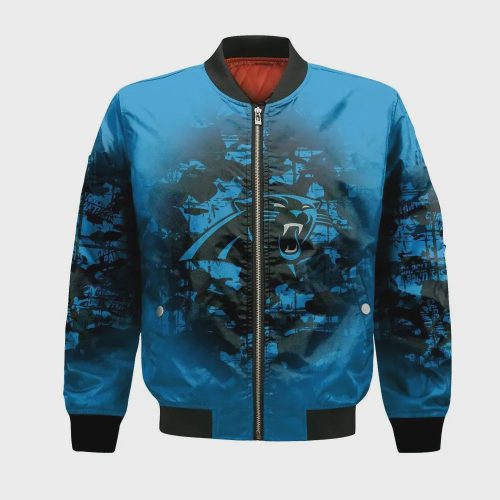 Carolina Panthers Bomber Jacket 3D Printed Camouflage Vintage