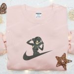 Catwoman x Nike Swoosh Embroidered Shirt & Hoodie: Superhero Movie Collection Best Gift Ideas