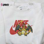 Charizard x Nike Embroidered Sweatshirt: Pokemon & Nike Inspired Shirt