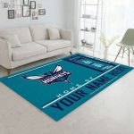 Charlotte Hornets Rug Living Room Floor Decor Fan Gifts