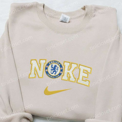 Chelsea x Nike Embroidered Sweatshirt: Football Club & Nike Inspired Shirt