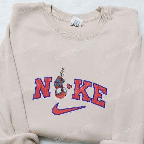 Chibi Spider Man Love x Nike Movie Sweatshirt Marvel Cosmic & Nike Inspired Embroidered Shirts