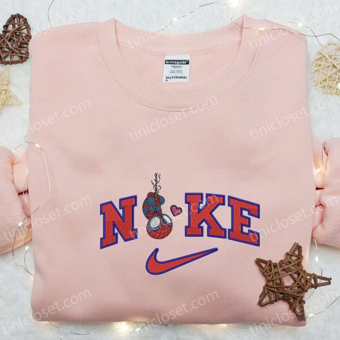 Chibi Spider Man Love x Nike Movie Sweatshirt Marvel Cosmic & Nike Inspired Embroidered Shirts