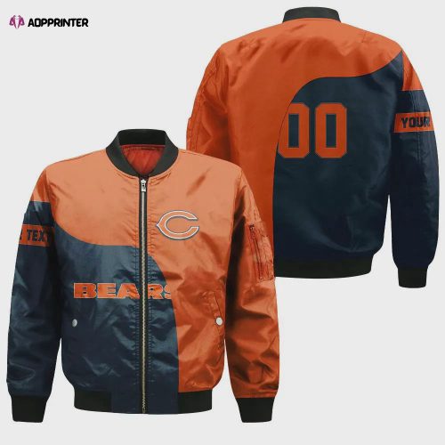 Chicago Bears Bomber Jacket 3D Printed Camouflage Vintage