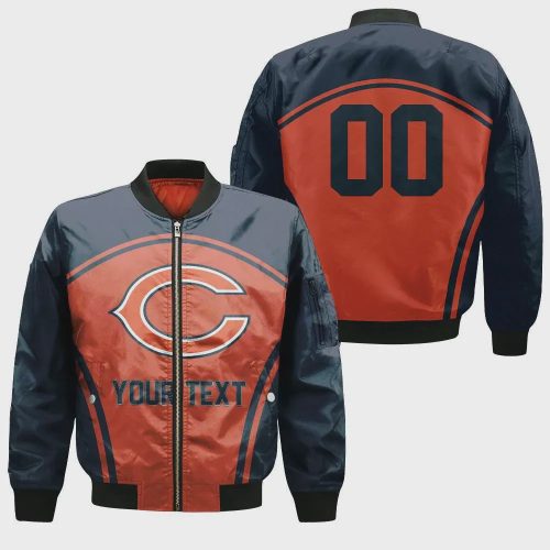 Chicago Bears Bomber Jacket 3D Printed Custom Text Curve Style Sport