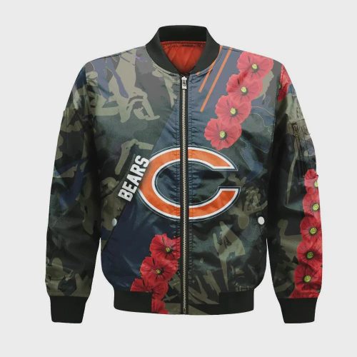 Chicago Bears Bomber Jacket 3D Printed Sport Style Keep Go on