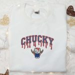 Chucky Kitty Embroidered Sweatshirt: Halloween Hoodie Perfect Family Gifts