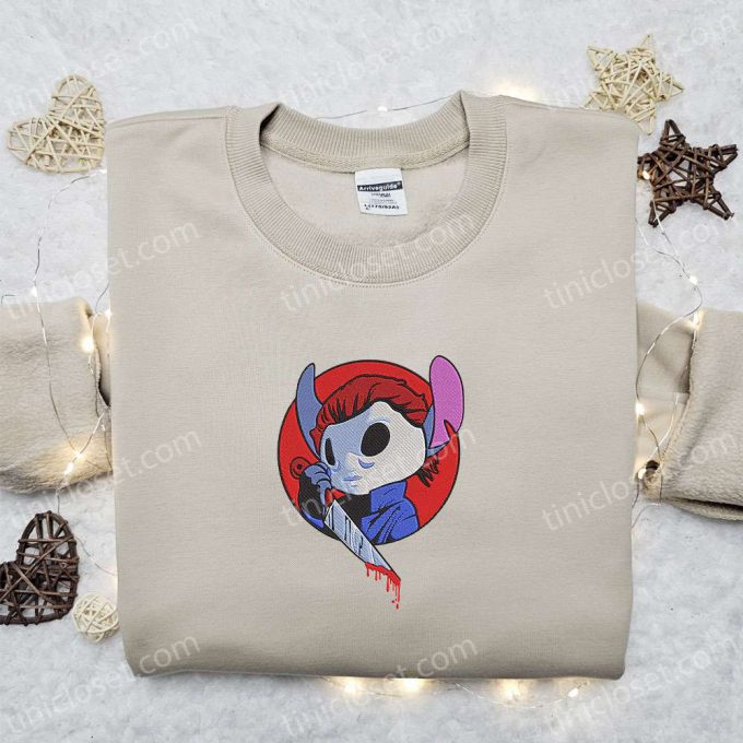 Chucky x Stitch Halloween Embroidered Shirt – Scary & Best Halloween Gift Ideas