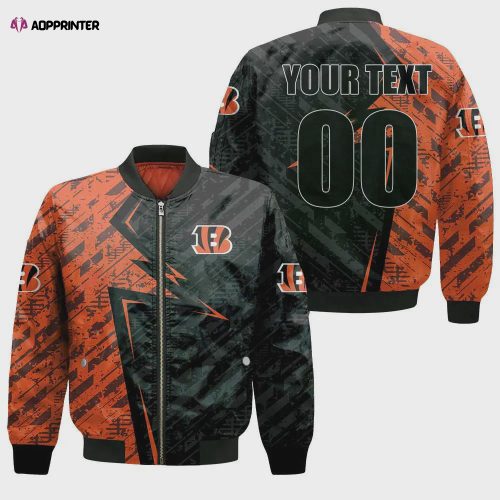 Cleveland Browns Team Logo Pattern Bomber Jacket – Orange And Brown