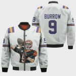 Cincinnati Bengals Joe Burrow Pattern Bomber Jacket – White