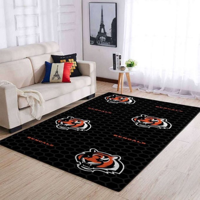 Cincinnati Bengals Rug Living Room Floor Decor Fan Gifts