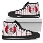 Cincinnati Reds MLB Baseball Custom Canvas High Top Shoes