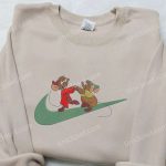 Cinderella Jaq and Gus x Nike Swoosh Embroidered Shirt – Disney Custom Nike Tee