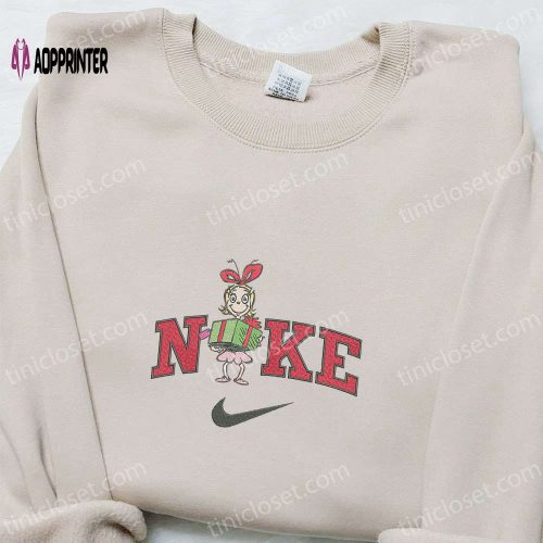 Candy Cane x Nike Christmas Embroidered Sweatshirt & Cartoon Shirt: Best Christmas Gift Ideas