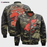 Cleveland Browns Black Camo Pattern National Football League Unisex Bomber Jacket