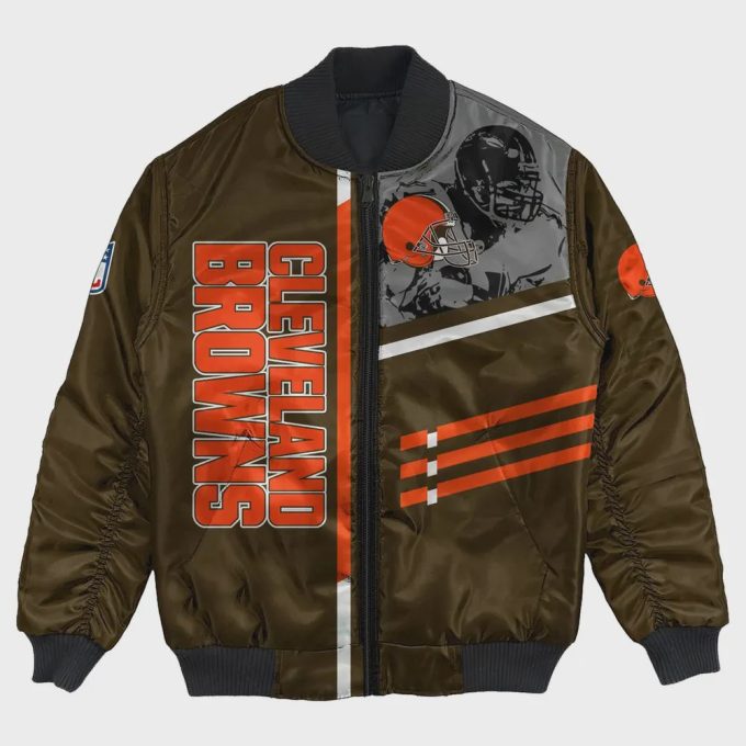 Cleveland Browns Bomber Jacket 3D Printed Personalized Football For Fan