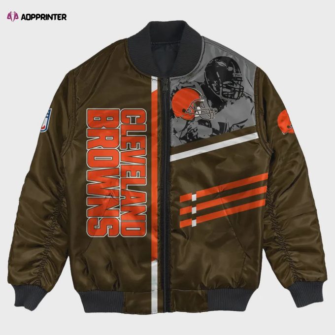 Cleveland Browns Bomber Jacket 3D Printed Personalized Football For Fan