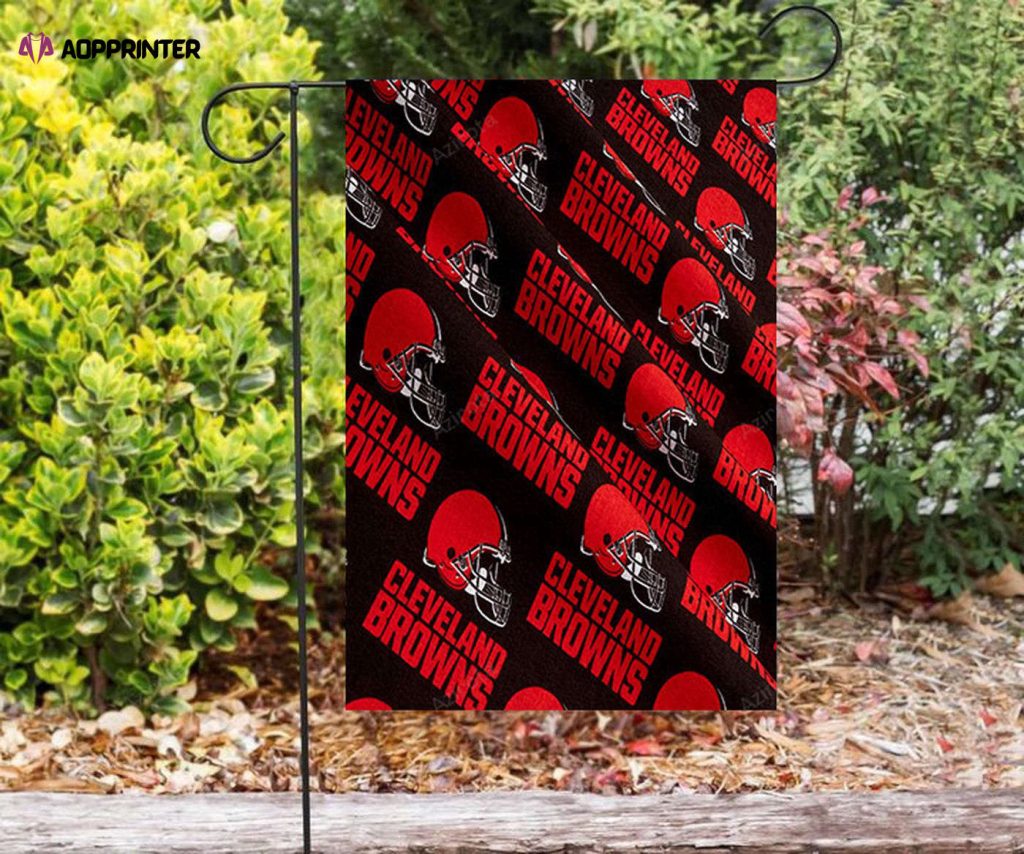 Cleveland Browns Logo v4 1 Double Sided Printing Garden Flag – House Flag Home Decor Gift – House Flag Home Decor Gift