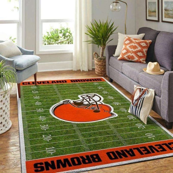 Cleveland Browns Rug Living Room Floor Decor Fan Gifts