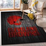 Cleveland Browns Rug Living Room Floor Decor Fan Gifts