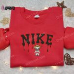 Pennywise x Nike Embroidered Shirt: Customized It Shirt with Clown Design