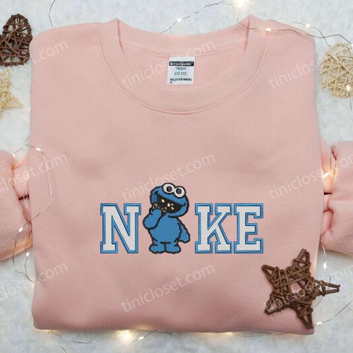 Cookie Monster x Nike Embroidered Shirt: Sesame Street Custom Design