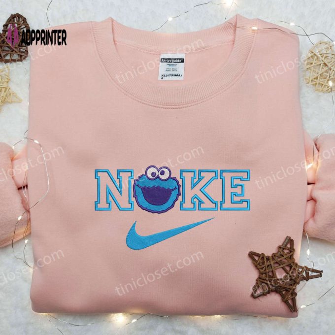 Cookie Monster x Nike Embroidered Shirt – Custom Sesame Street Tee