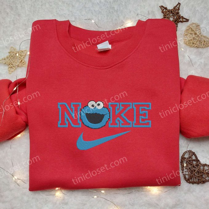 Cookie Monster x Nike Embroidered Shirt – Sesame Street Custom Tee