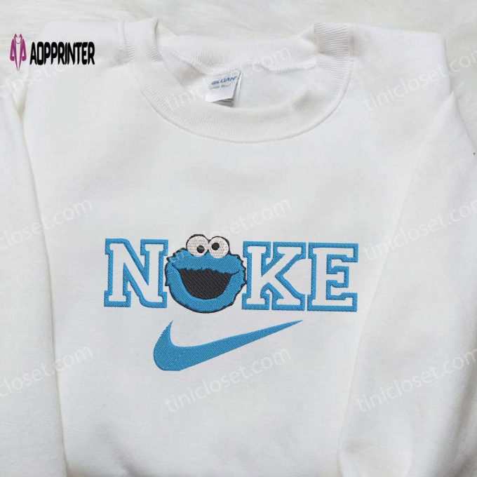 Cookie Monster x Nike Embroidered Shirt – Sesame Street Custom Tee