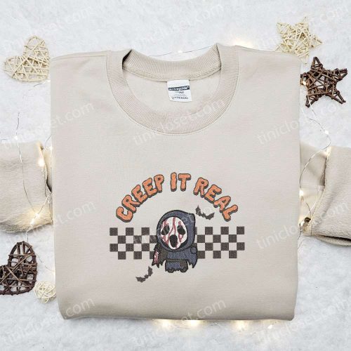 Spooky Creep It Real Ghostface Hoodie & Scream T-shirt – Best Halloween Gift Ideas