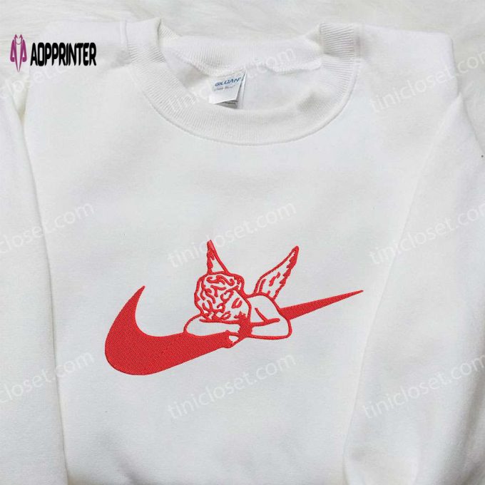 Cupid x Nike Embroidered Shirt: Valentine s Custom Nike Shirt