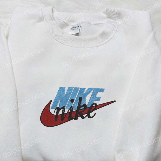 Personalized Nike Shirt: Embroidered Nike Inspired Sweatshirt Perfect Family Gifts