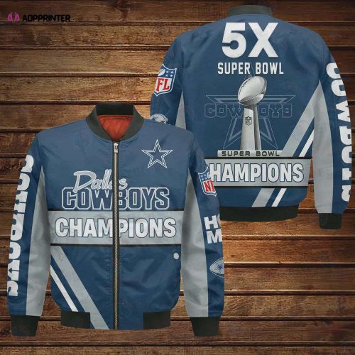 Dallas Cowboys Emmitt Smith Pattern Bomber Jacket – White