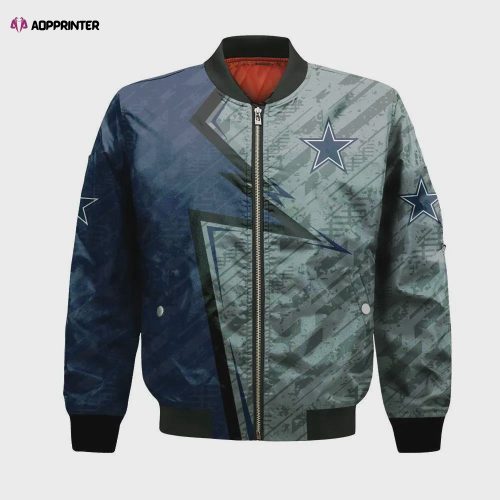 Dallas Cowboys Bomber Jacket 3D Printed Camouflage Vintage