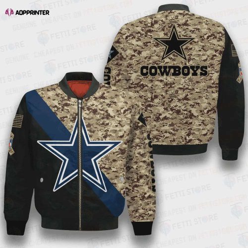 Dallas Cowboys Bomber Jacket 3D Printed Abstract Pattern Sport Customized