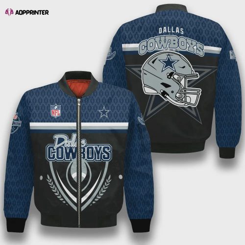 Dallas Cowboys Tony Pollard Pattern Bomber Jacket – Black And White