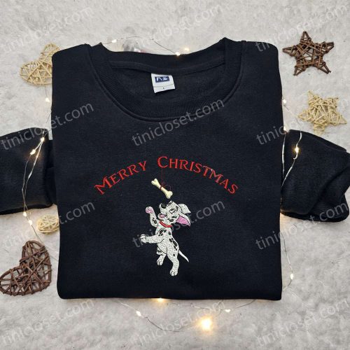 Dalmatian with Bone Merry Christmas Shirt Disney Characters Hoodie – Best Family Christmas Gifts