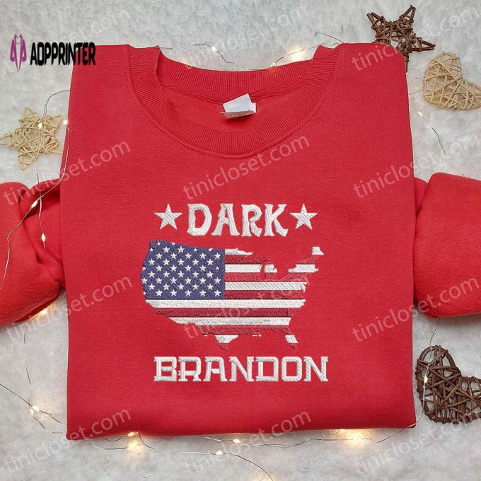 Dark Brandon Embroidered Shirt: Joe Biden Design – Hot Political Topics T-shirt